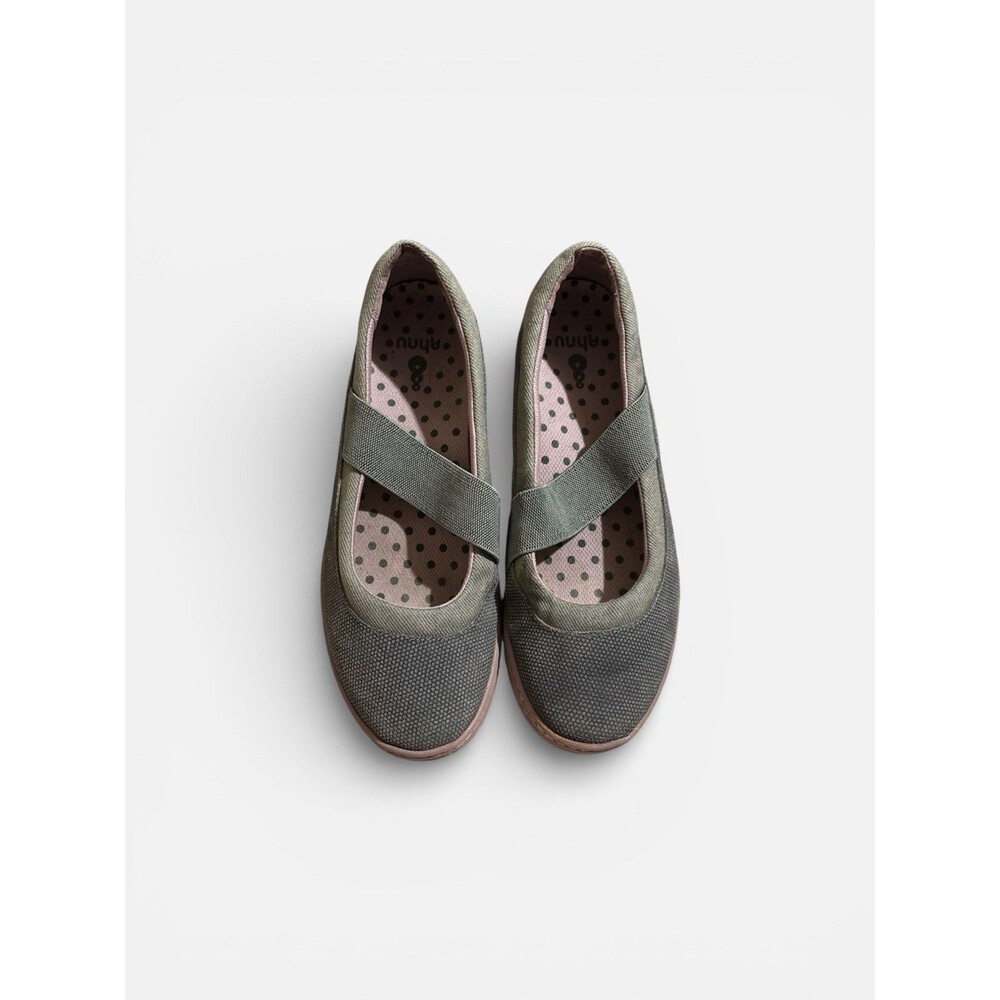Ahnu by Teva Telegraph Women's Size 10 Mary Jane Flats Grey Pink Polka Dot Sport - Picture 2 of 14